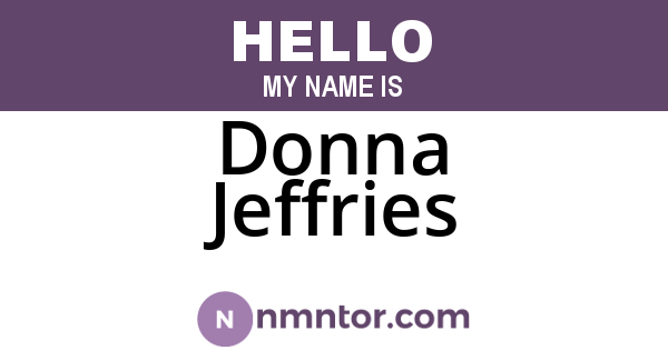 Donna Jeffries