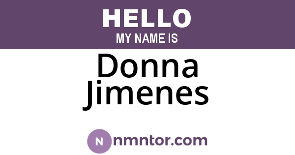 Donna Jimenes