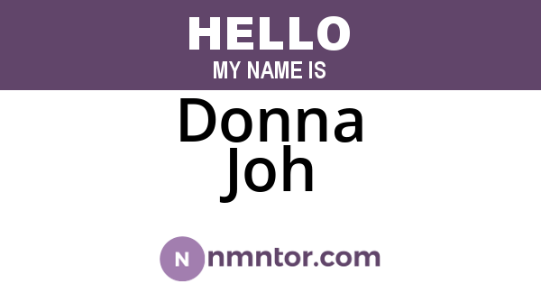 Donna Joh