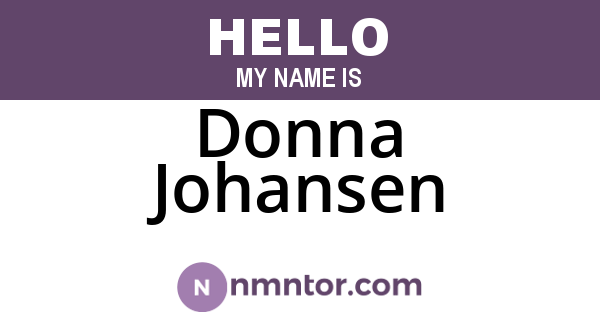 Donna Johansen