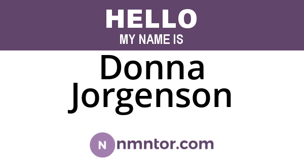 Donna Jorgenson