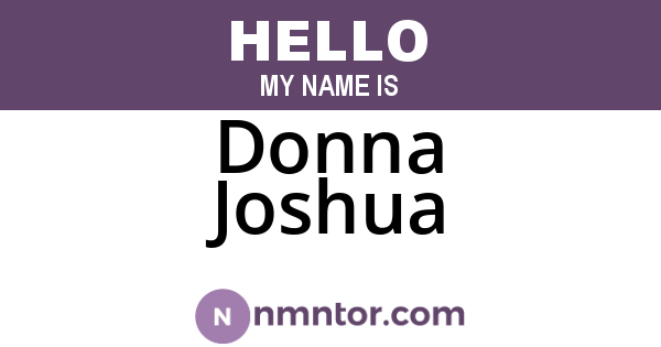 Donna Joshua