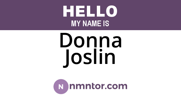 Donna Joslin