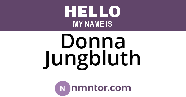 Donna Jungbluth