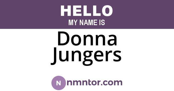 Donna Jungers