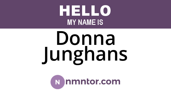 Donna Junghans