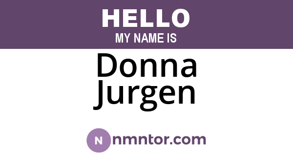 Donna Jurgen