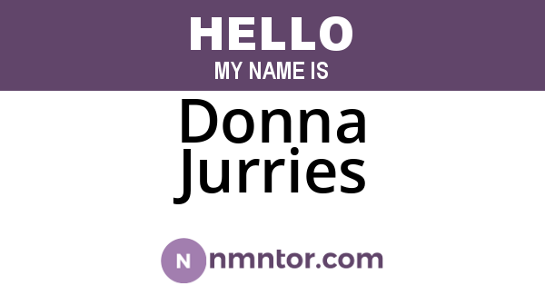 Donna Jurries