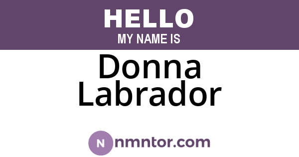 Donna Labrador
