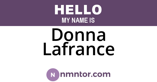 Donna Lafrance