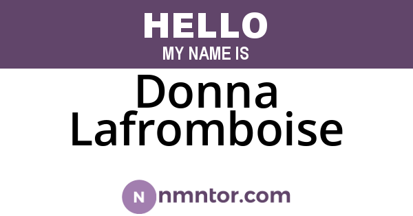 Donna Lafromboise