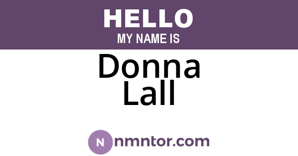 Donna Lall