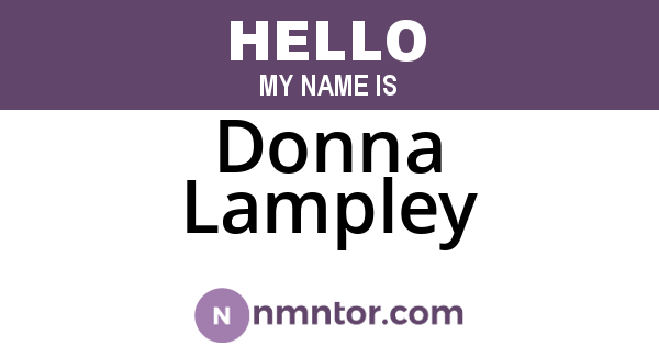 Donna Lampley