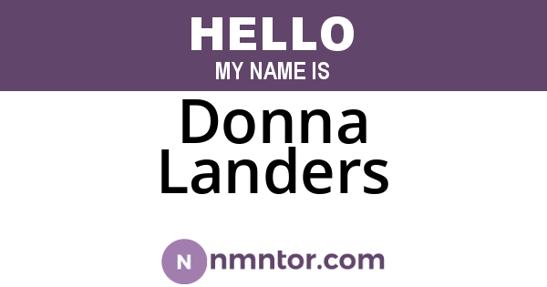 Donna Landers