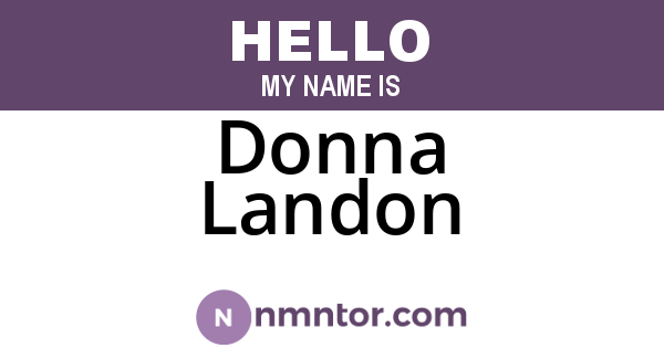 Donna Landon