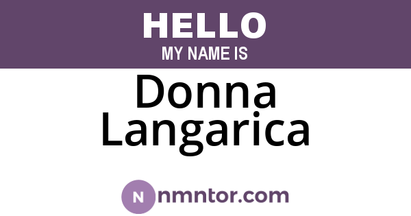 Donna Langarica