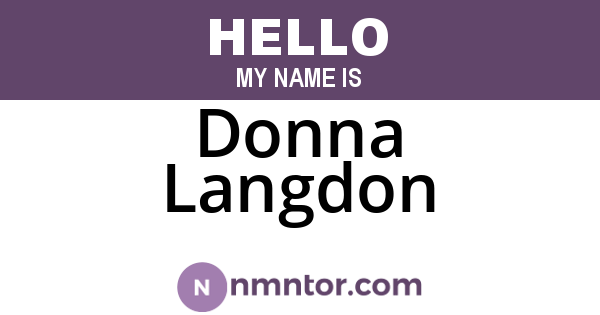 Donna Langdon