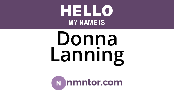Donna Lanning