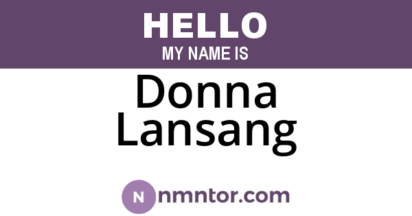 Donna Lansang