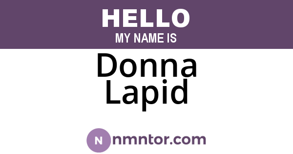 Donna Lapid