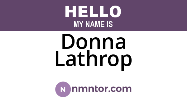Donna Lathrop
