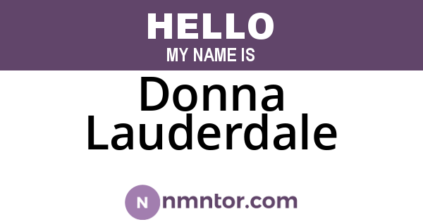 Donna Lauderdale