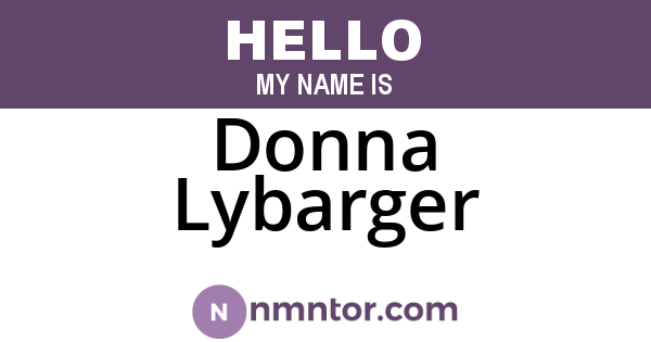 Donna Lybarger