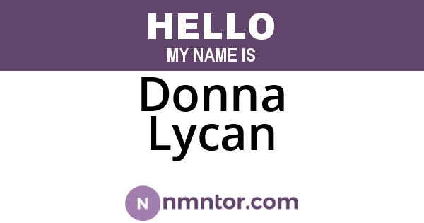 Donna Lycan