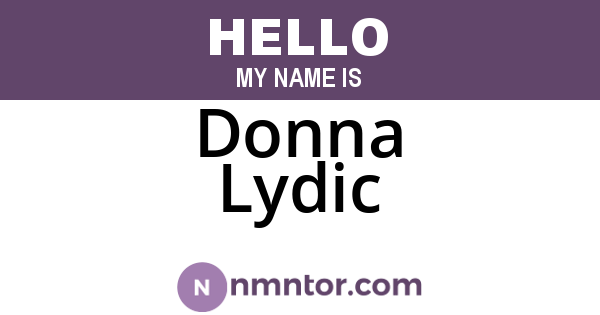 Donna Lydic