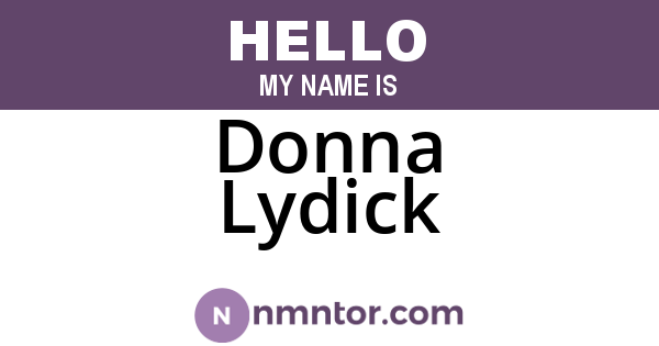Donna Lydick