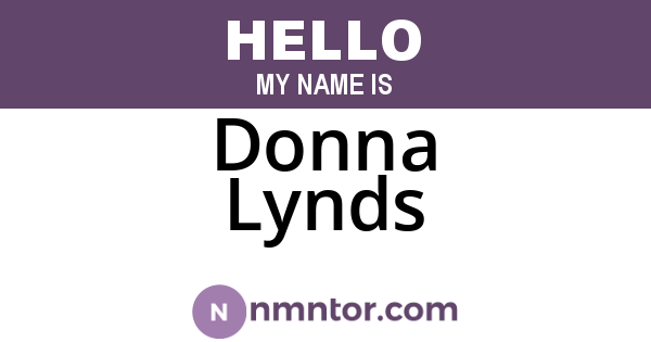 Donna Lynds