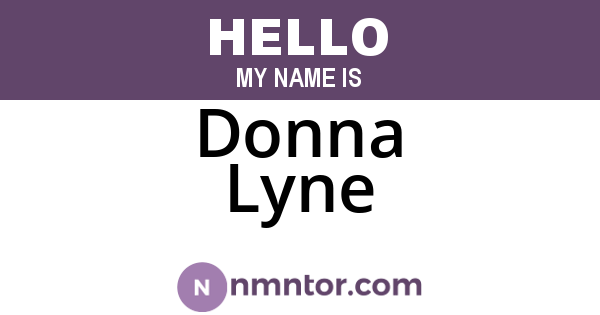 Donna Lyne