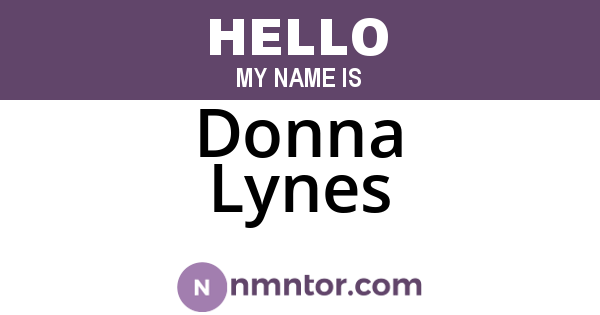 Donna Lynes