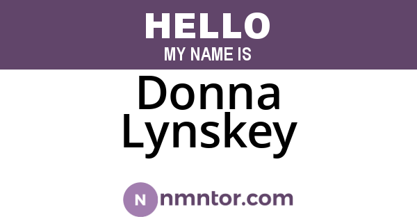 Donna Lynskey