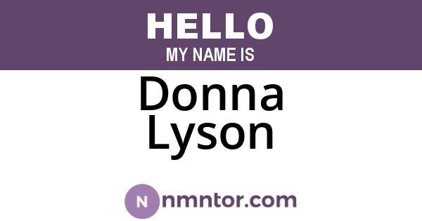 Donna Lyson