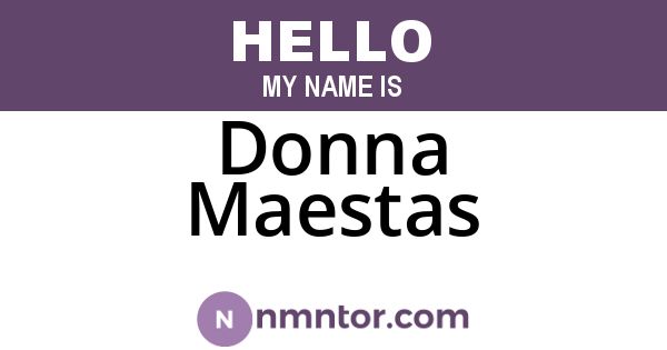Donna Maestas