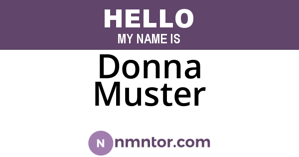 Donna Muster