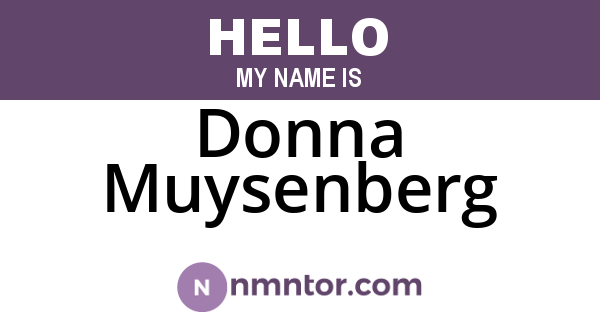 Donna Muysenberg