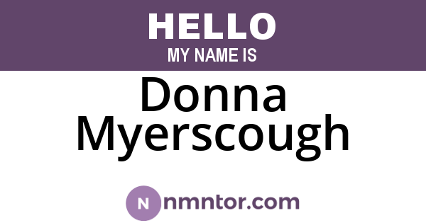 Donna Myerscough