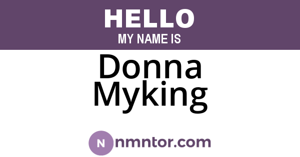 Donna Myking