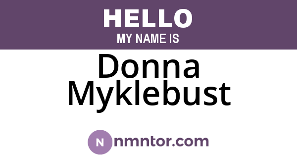 Donna Myklebust
