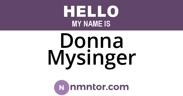Donna Mysinger