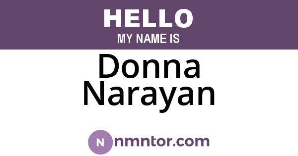 Donna Narayan