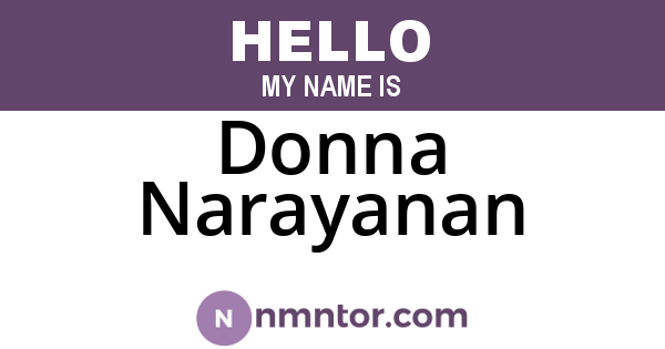 Donna Narayanan