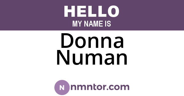 Donna Numan