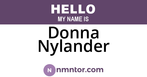 Donna Nylander