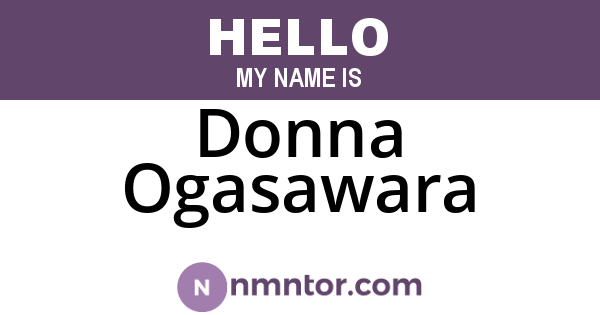 Donna Ogasawara