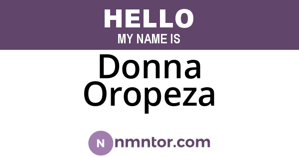 Donna Oropeza