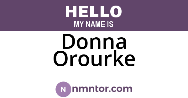 Donna Orourke