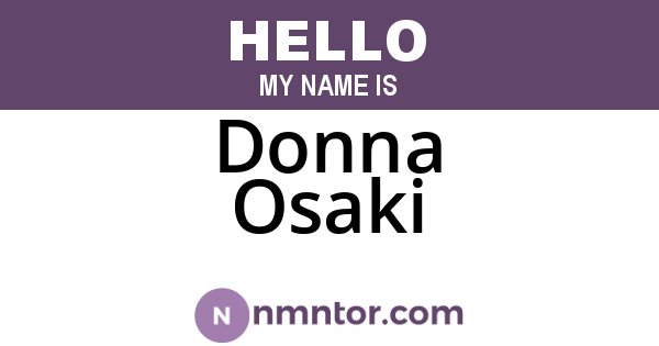 Donna Osaki